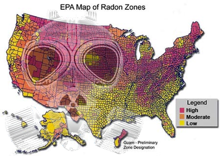 US Radon Levels